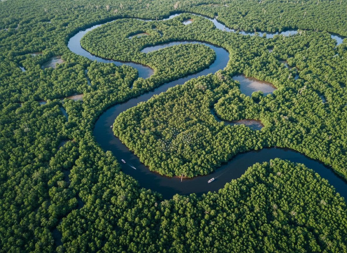 Mangrove and river landscape on Marajó Island